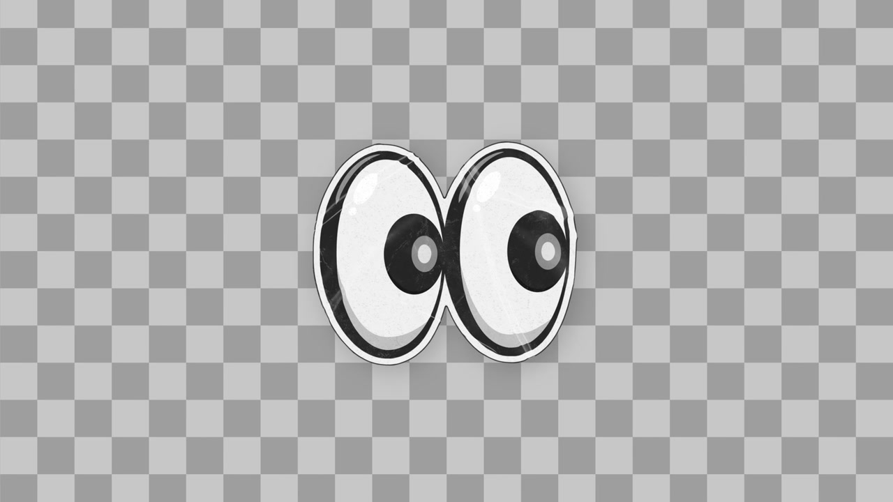 Adesivo de Olhos Arregalados de Desenho Animado
