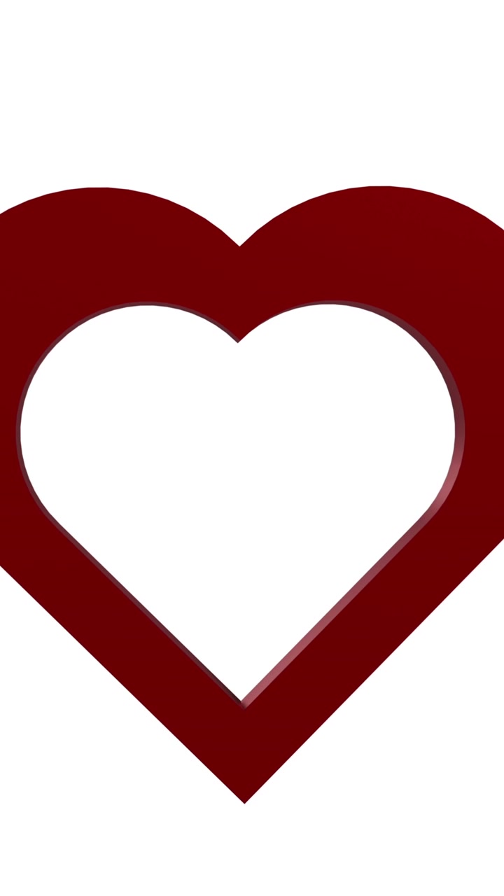 Animazione di un cuore rosso che si muove su sfondo bianco