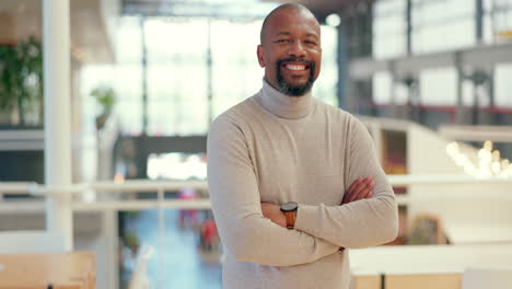 Black-man,-business-and-arms-crossed-portrait