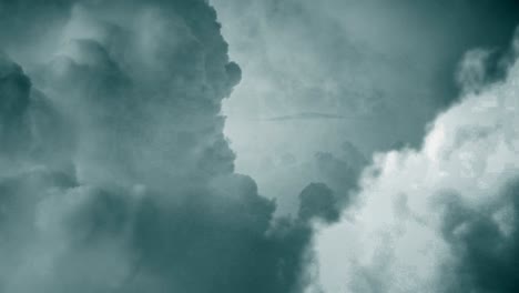 travel into the sky flying through clouds