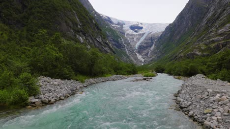 glacier kjenndalsbreen beautiful nature norway natural landscape