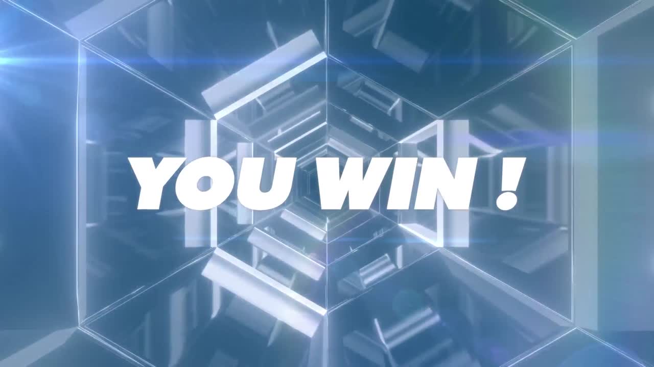 움직이는 터널에 대항하여 텍스트를 이기는 디지털 애니메이션