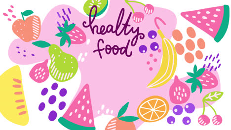 colorful illustration of healthy food