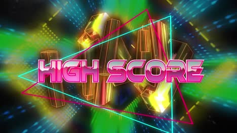 Animation-of-high-score-in-digital-abstract-space-with-crystals