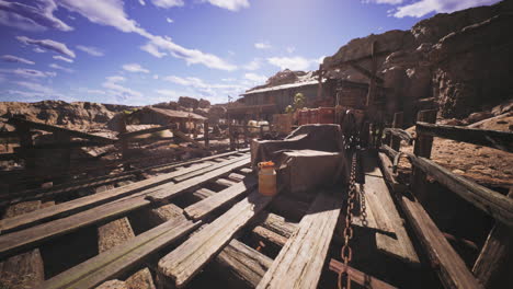 abandoned western town in the desert