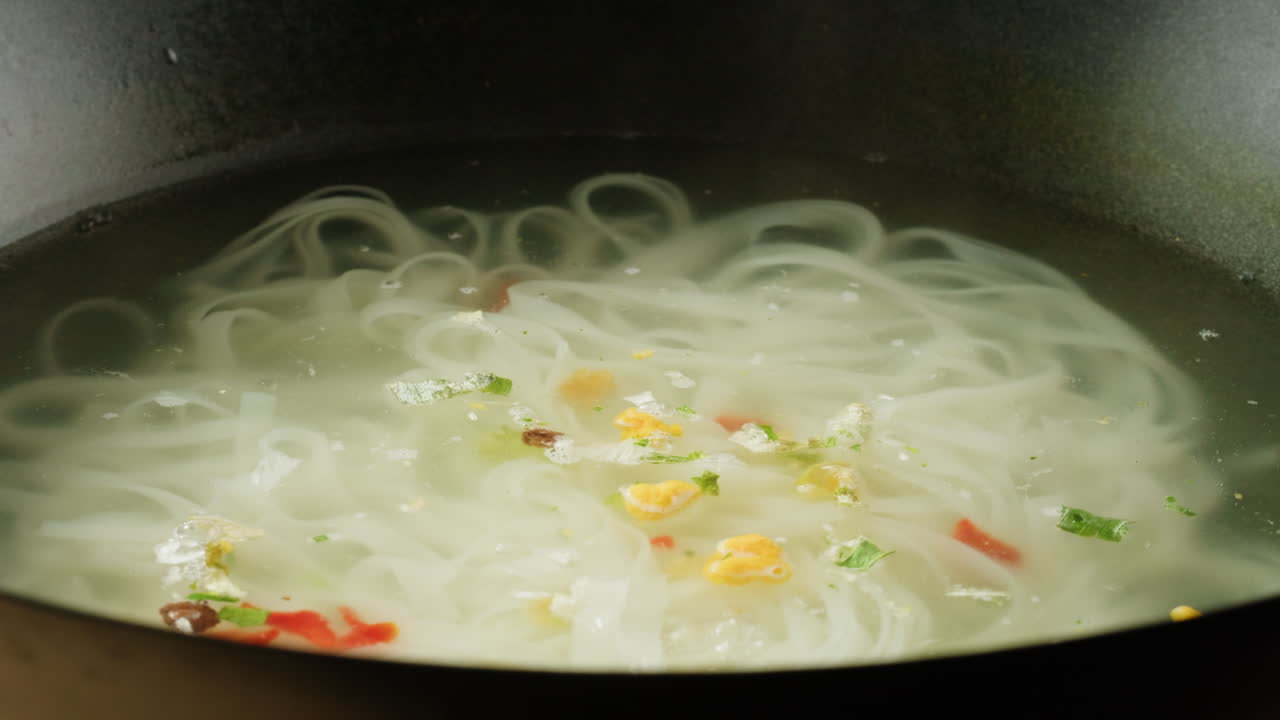 Preparing Instant Noodle Soup