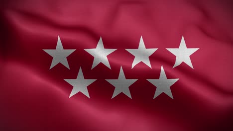 comunidad de madrid bandera de españa fondo de bucle 4k