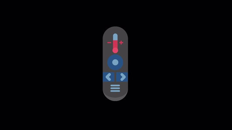 Animated Remote Control with Temperature and Navigation Buttons