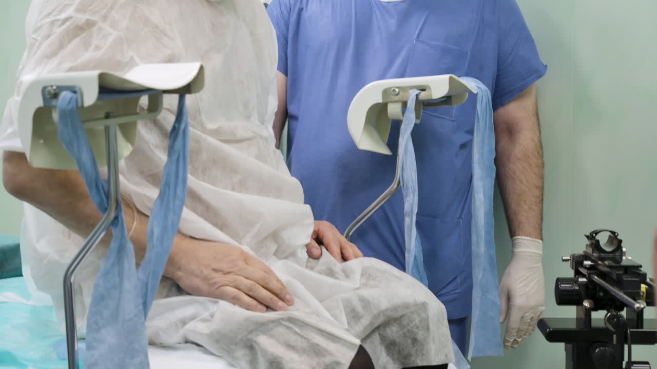 paciente sometido a un examen médico