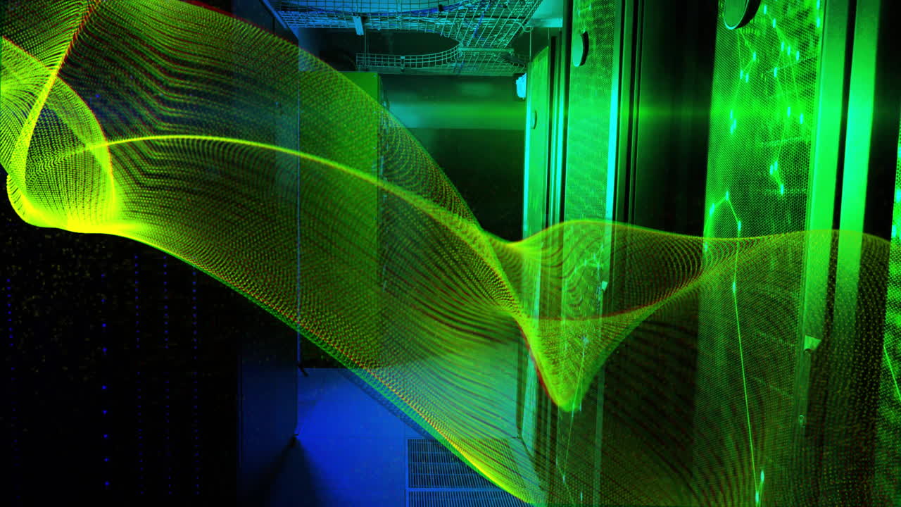 animación de malla y procesamiento de datos digitales a través de servidores informáticos