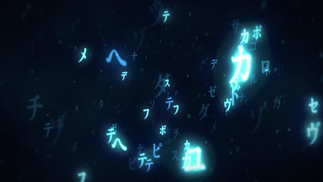 cool neon random japanese katakana typographies [loop]