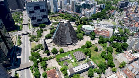 metropolitan cathedral church at downtown rio de janeiro brazil at sunny day