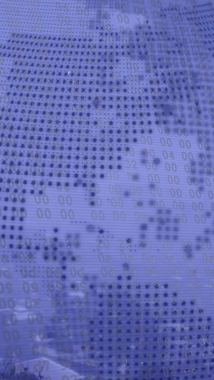 Animation of financial data processing over globe
