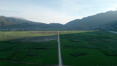 pueblo y campos en shaxi, yunnan, china.