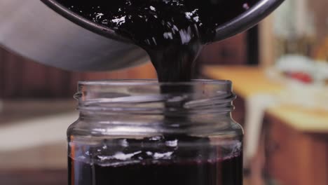 making homemade blackberry jam
