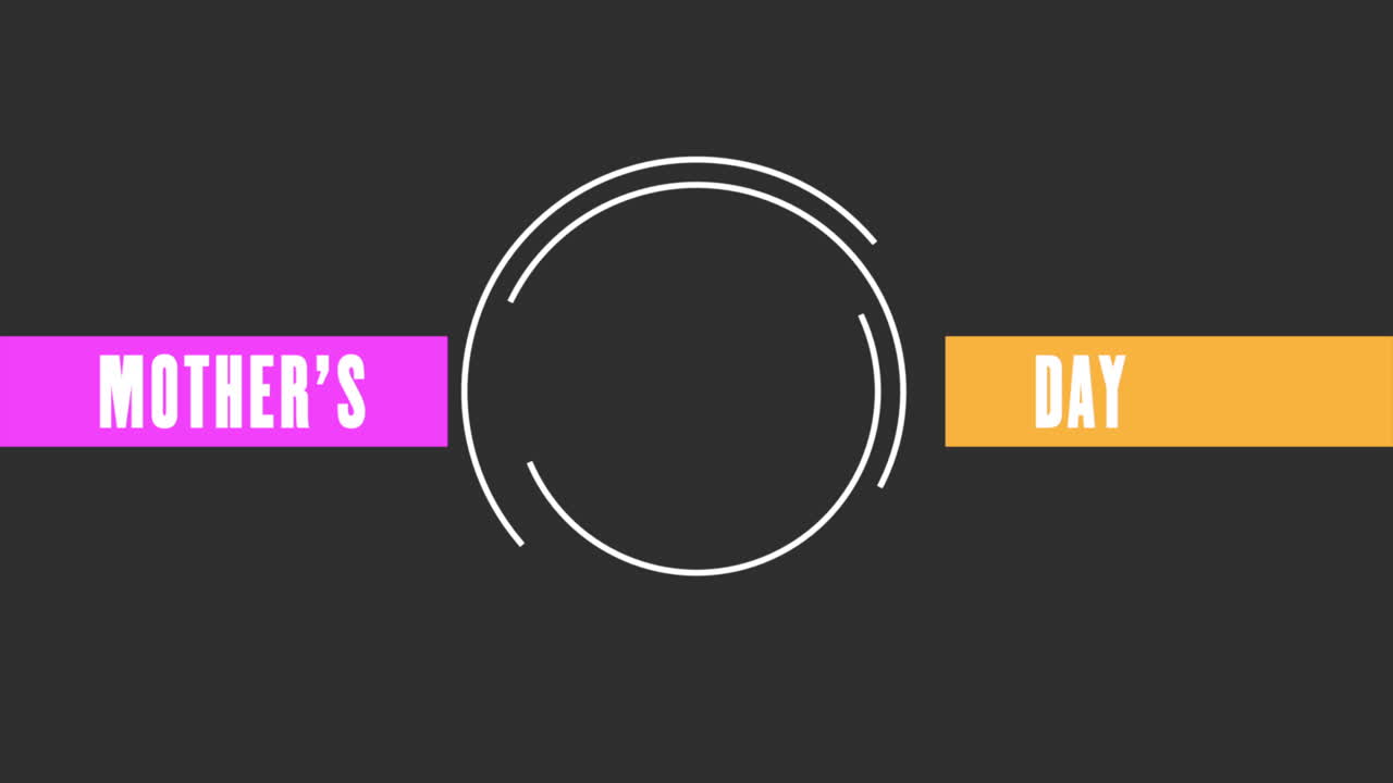 diseño de tarjetas circulares coloridas para el día de la madre con fuentes curvas