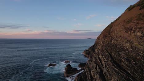 crescent head - goolawah beach - pebbly beach - new south wales- nsw - australia - aerial shot - dawn early morning