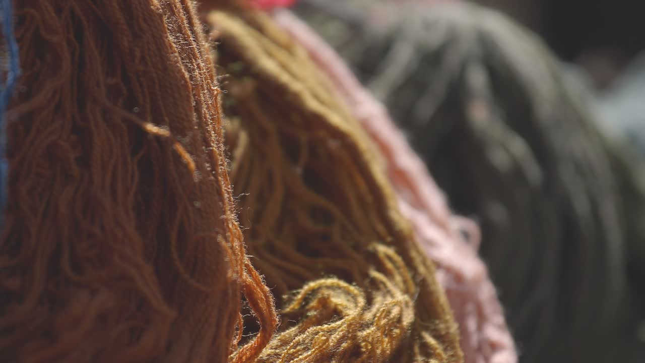 hilo de fibra natural a la luz del sol