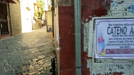 walking through charming, historic alleyways in naples