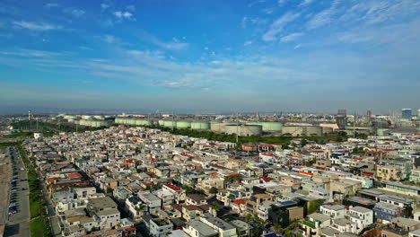 Chevron-Products-Company-El-Segundo-Refinery-with-Urban-Housing-Below-from-an-Aerial-Drone