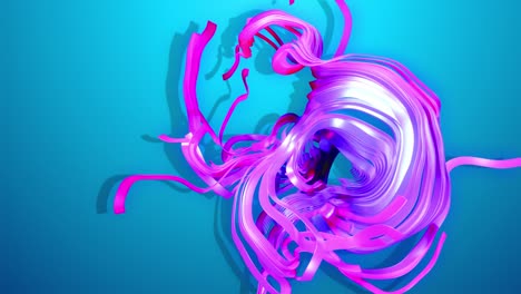 4k abstract bg with grow multicolor lines like glossy ribbons forming curl noise. creative colorful 3d motion design bg. luma matte as alpha channel. subsurface glow material. curved lines, tinsel