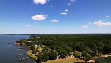 Großer-Himmel-über-Lake-Marion,-SC,-Lake-Marion,-South-Carolina