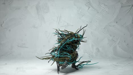 escultura renderizada en 3d abstracta