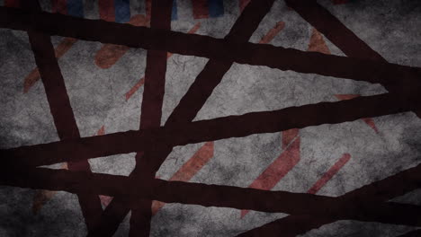 animation of stripes and shapes on grey background