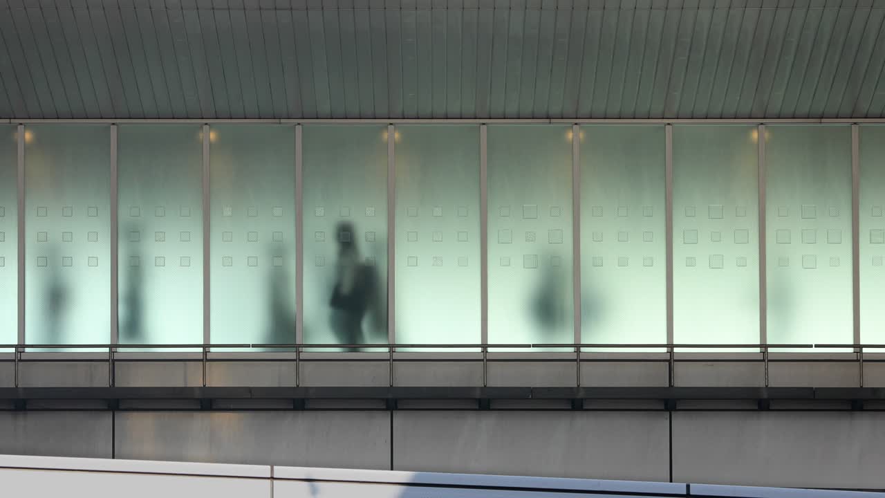 Looping background of people walking in Tokyo