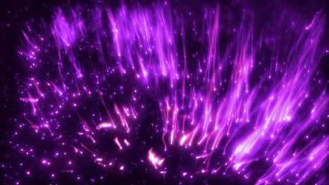 abstract purple violet luminous realistic slow motion light particle swarm loop background on long exposure