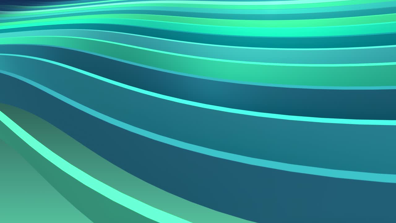 una fila de rayas coloridas con movimiento de onda y reflejos. fondo 3d.