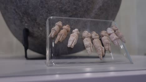 bone and ivory sculptures exhibited in a mexican museum