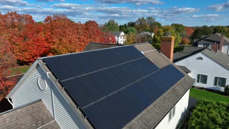 solar panels on large american home