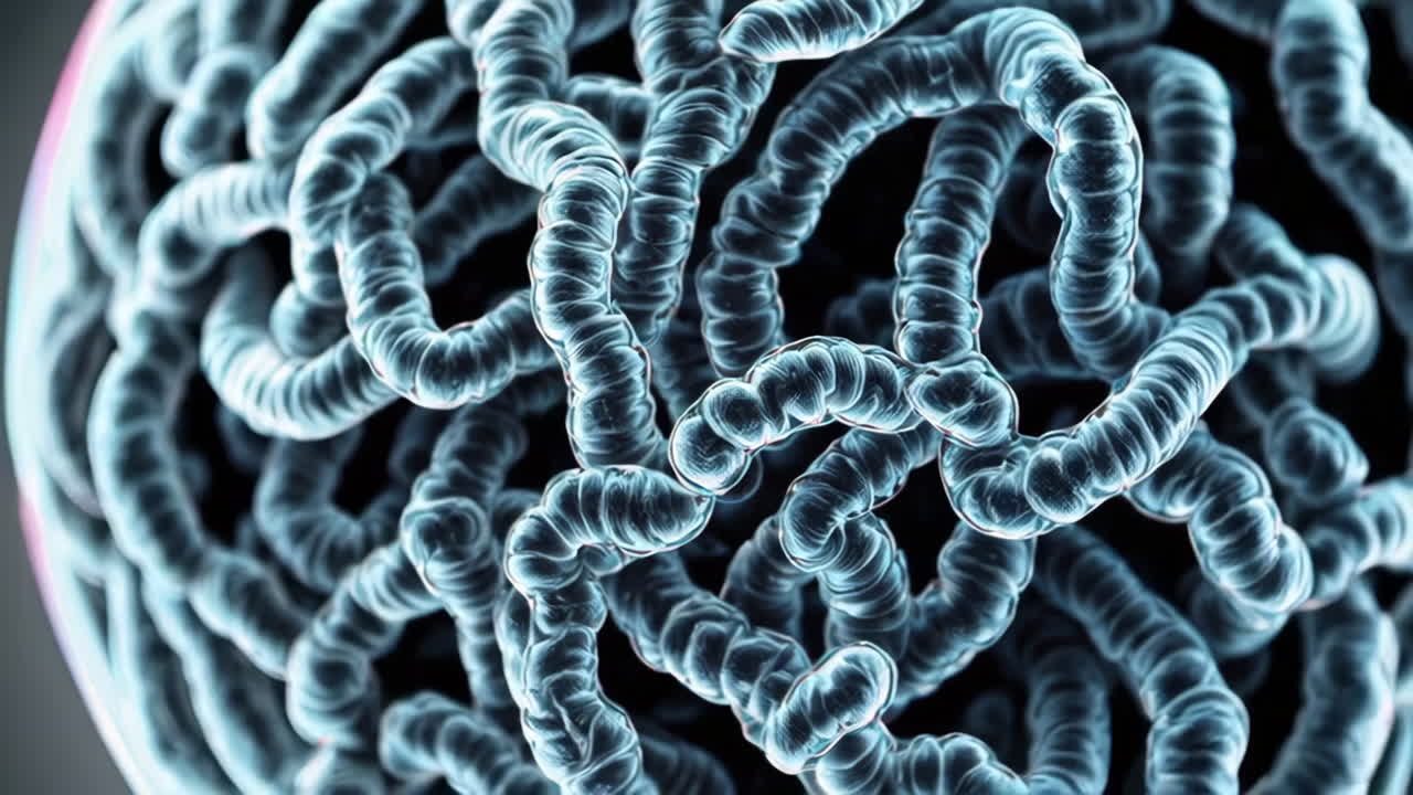 Microscopic View of Interconnected Cellular Structures