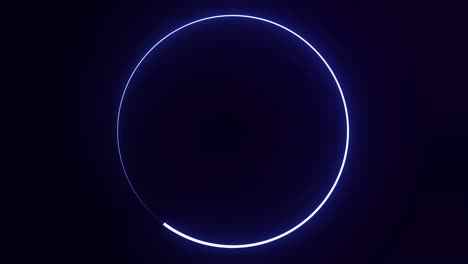 animación en bucle abstracta de un marco redondo de neón brillante