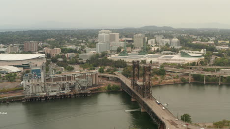 Aerial-shot-towards-Lloyd-district-Portland