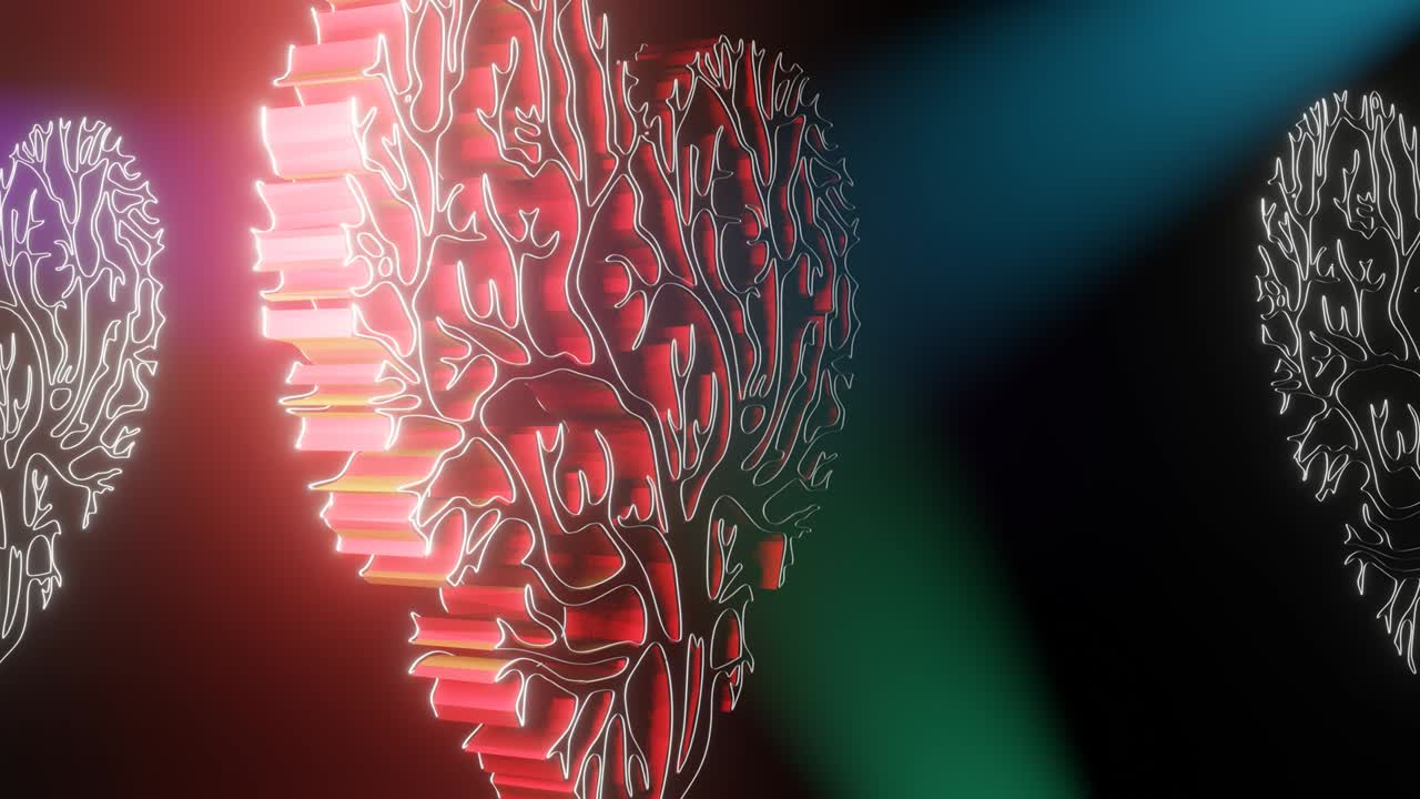 corazón estilizado en forma de árbol