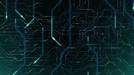 bucle sin costuras de 4 k de placa de circuitos impresos (pcb) en movimiento