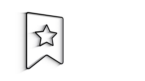 social media 3d ombra icona design isolato su sfondo bianco. outline icona web. motion graphics.