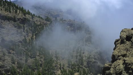 una vista asombrosa desde el punto de vista de pico de las nieves en gran canaria, españa
