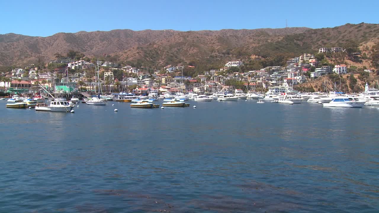 카탈리나 섬의 와이드 설정 샷