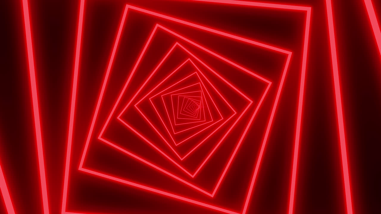 Red Neon Tunnel Optical Illusion