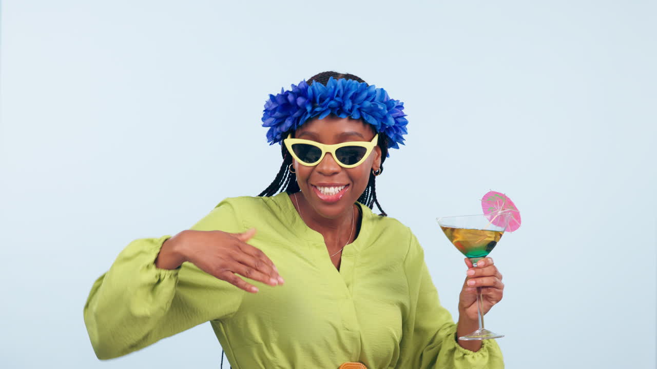 Party, dance and vacation with black woman