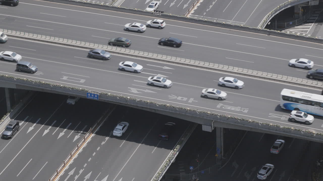 Timelapse of the Beijing city skyline from a high vantage point