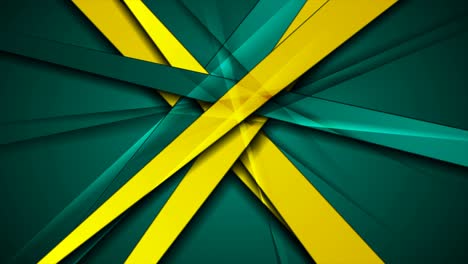 glossy green yellow abstract stripes corporate motion background