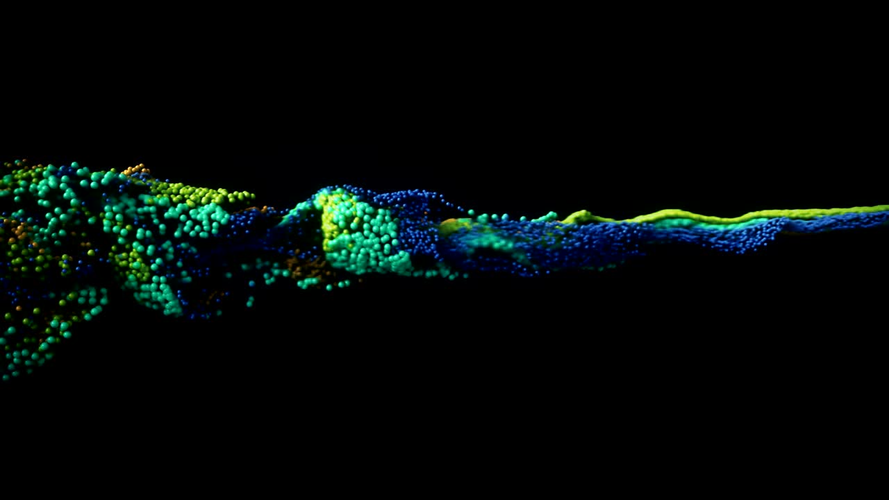 Fluid / paint simulation exploding forward.