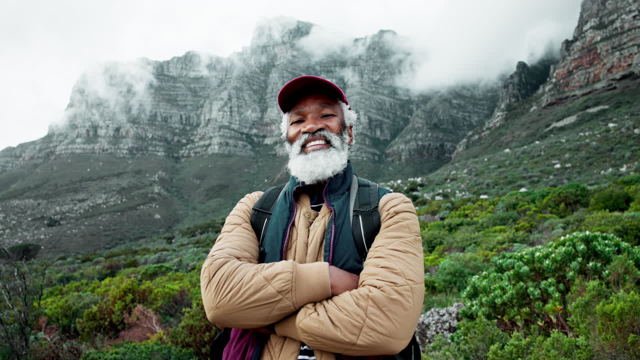 Senior Hiker in the Mountains