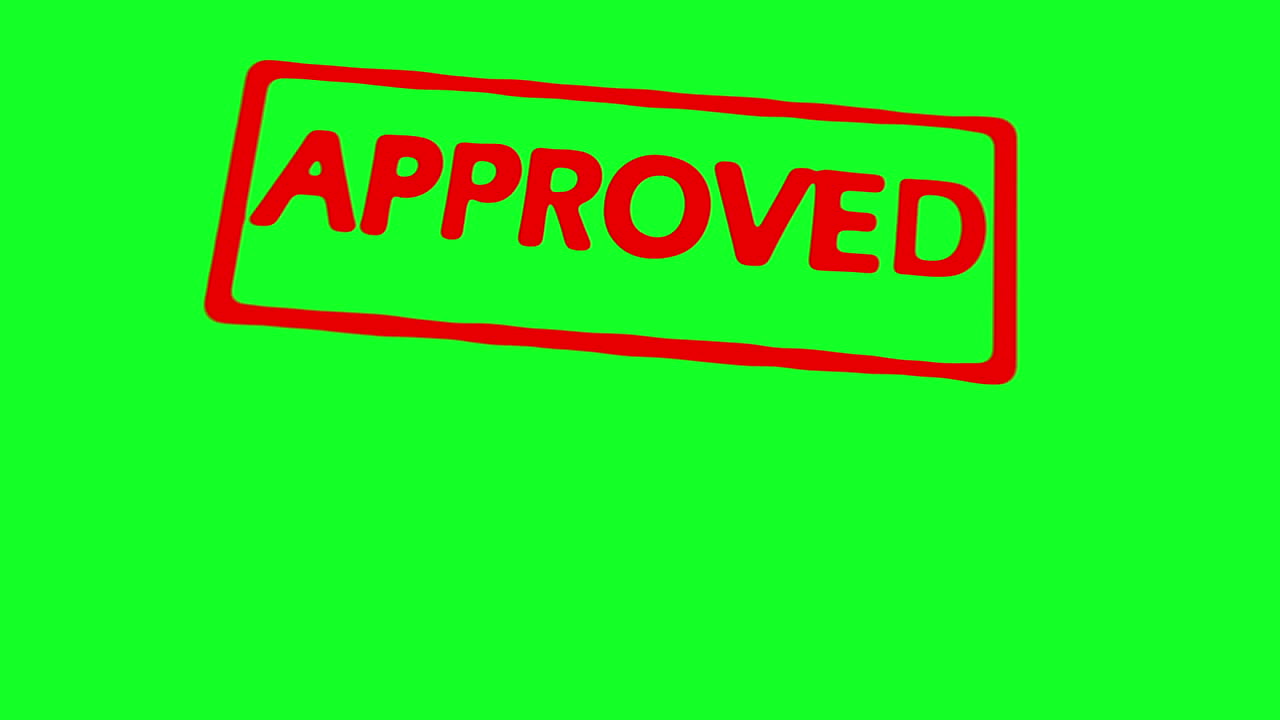 animación del sello aprobado