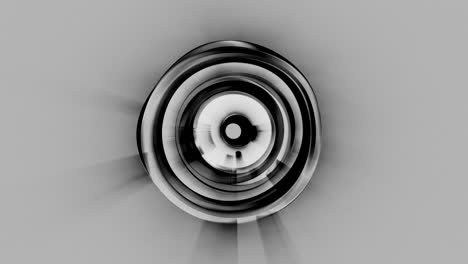 patrón circular abstracto en escala de gris