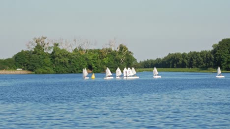 Tourists-Sailing-In-Kolbudy-Village-Gdansk-County-In-Poland---hyperlapse-shot